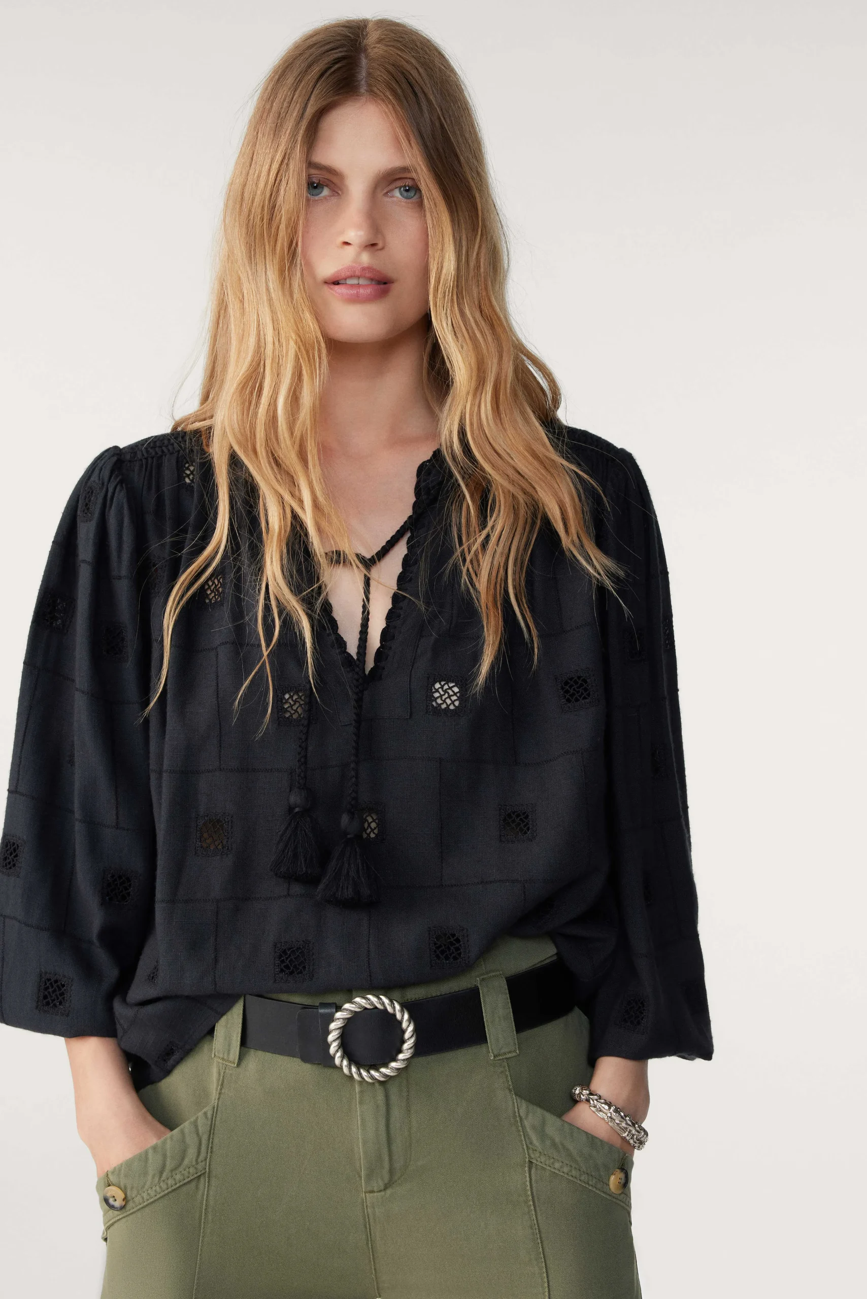 Tops & Hemden|Ba&Sh Ajour-Bluse