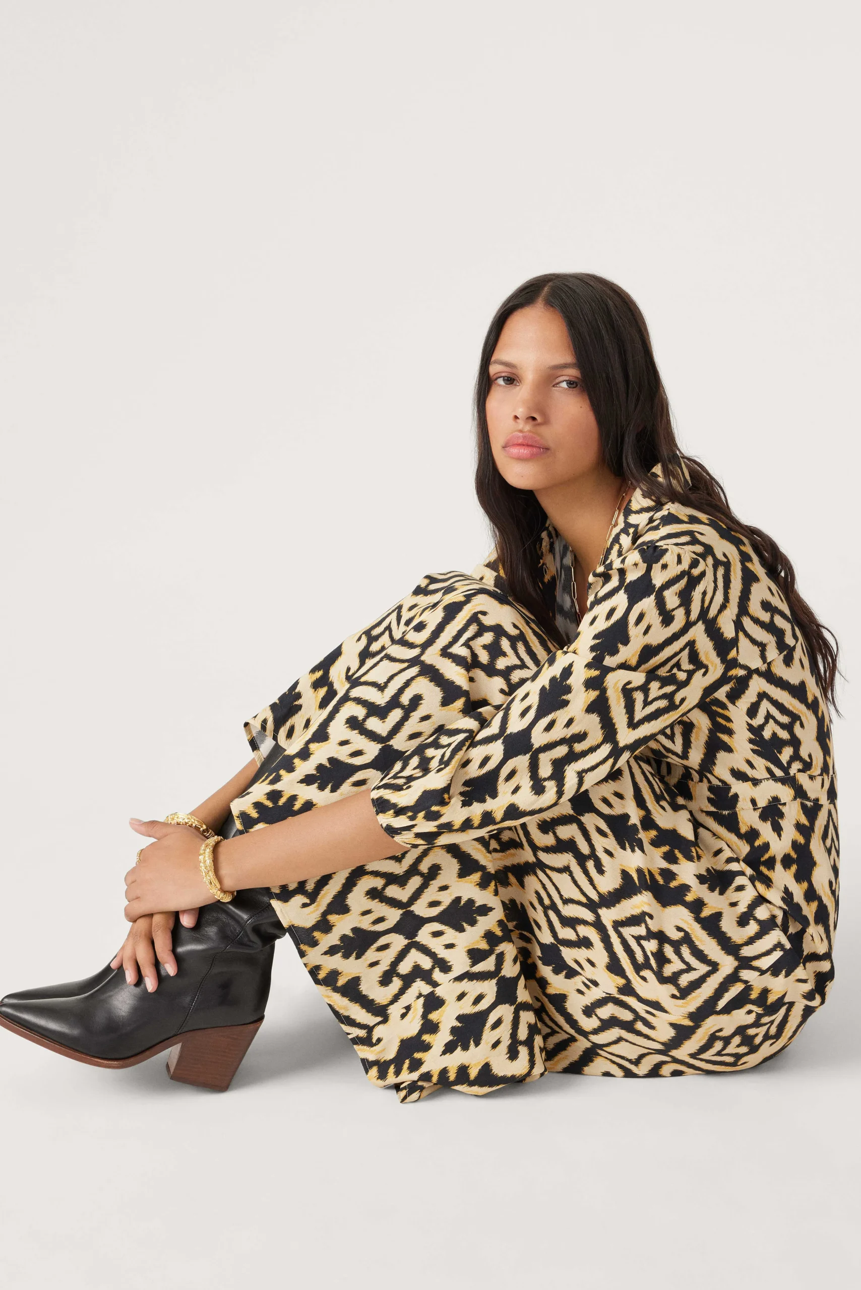 Kleider|Ba&Sh Fliesendes Hemdkleid