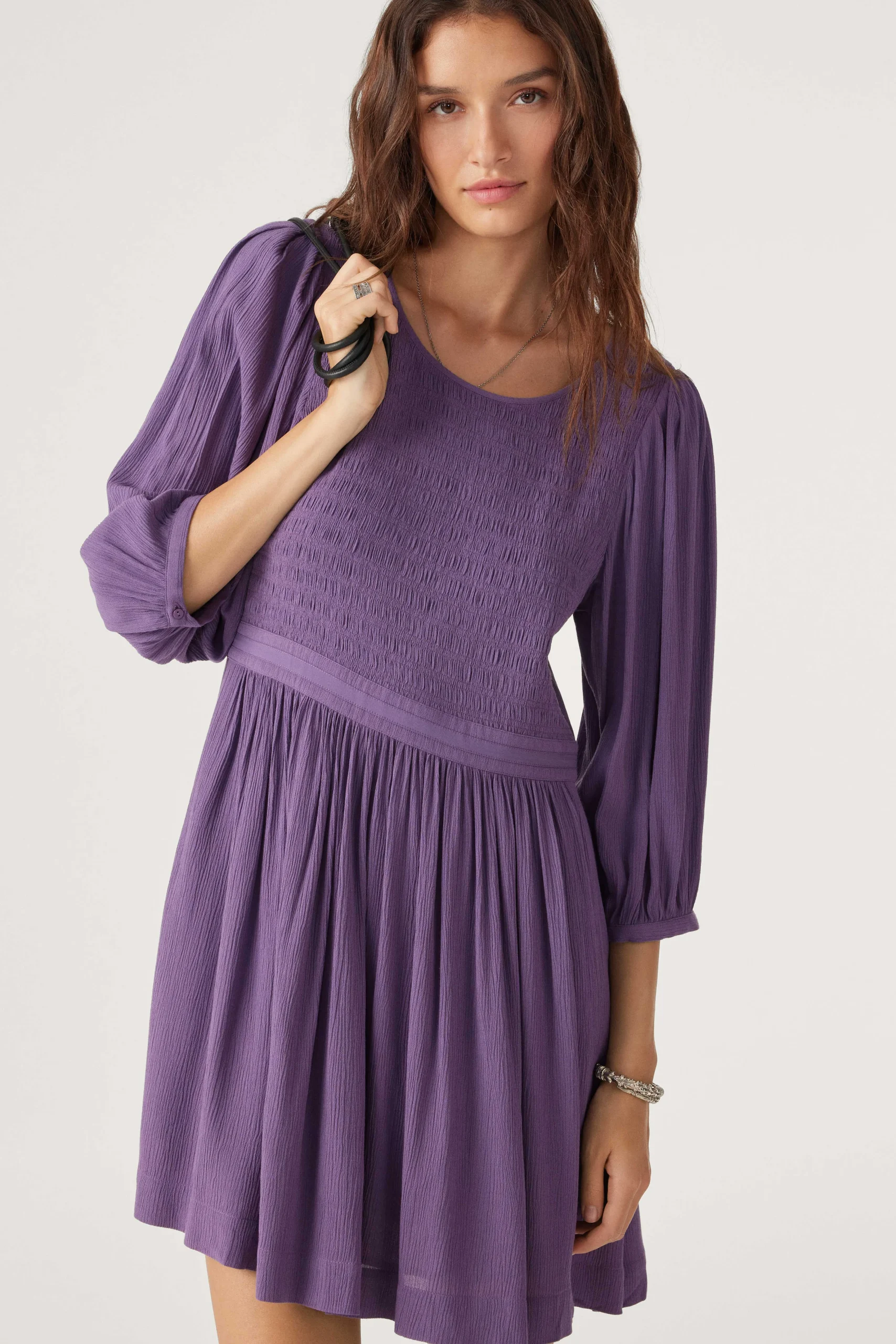 Kleider|Ba&Sh Kurzes Gesmoktes Kleid