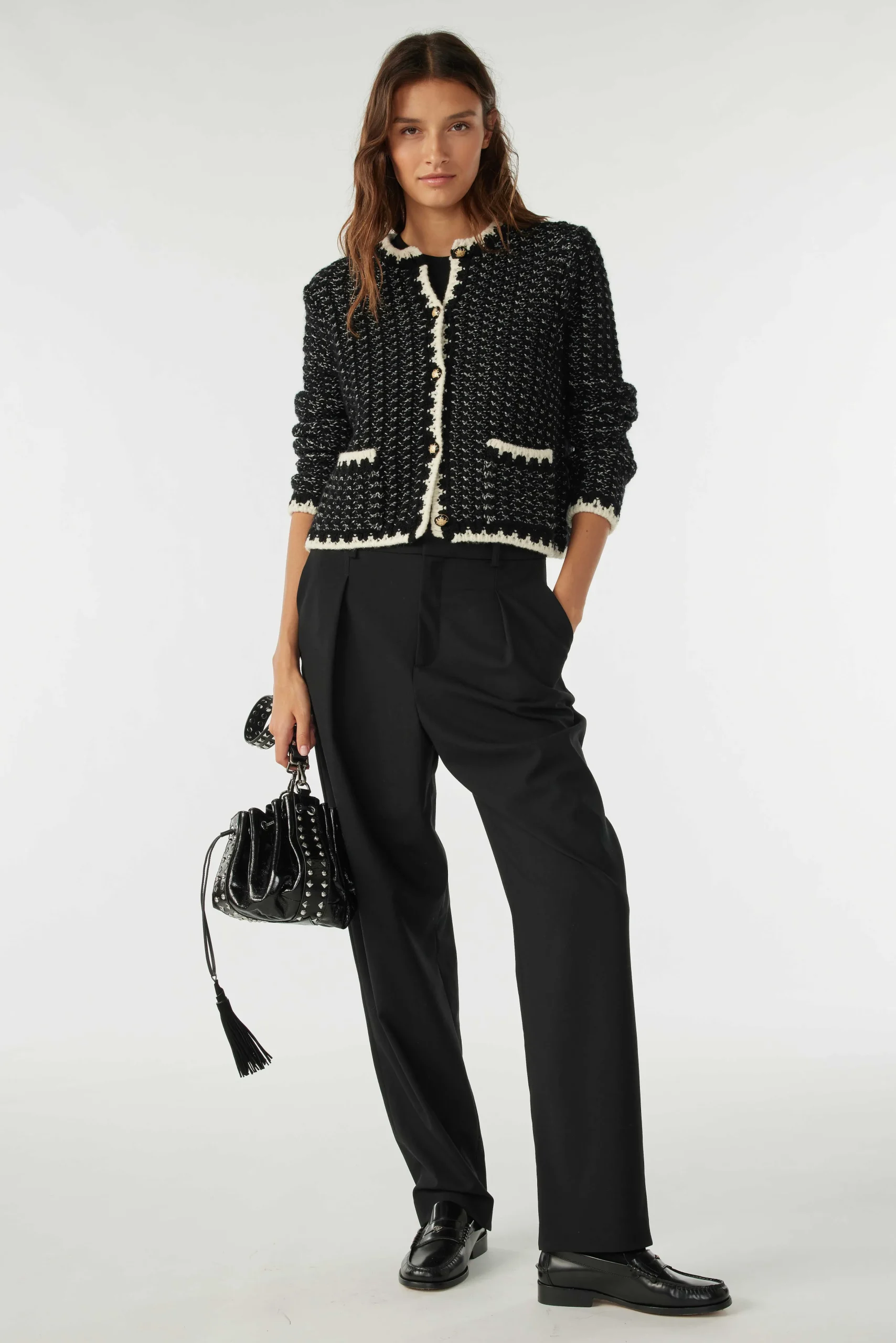 Jacke & Mantel|Ba&Sh Langarmelige Strickjacke
