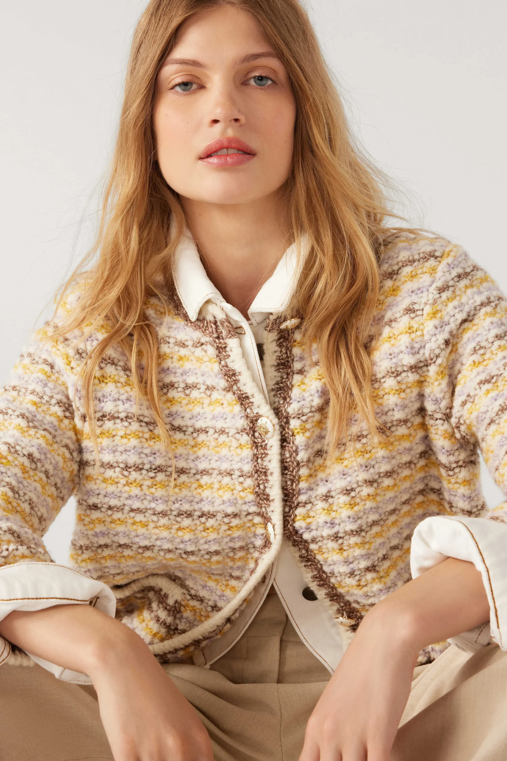 Jacke & Mantel|Ba&Sh Langarmelige Strickjacke