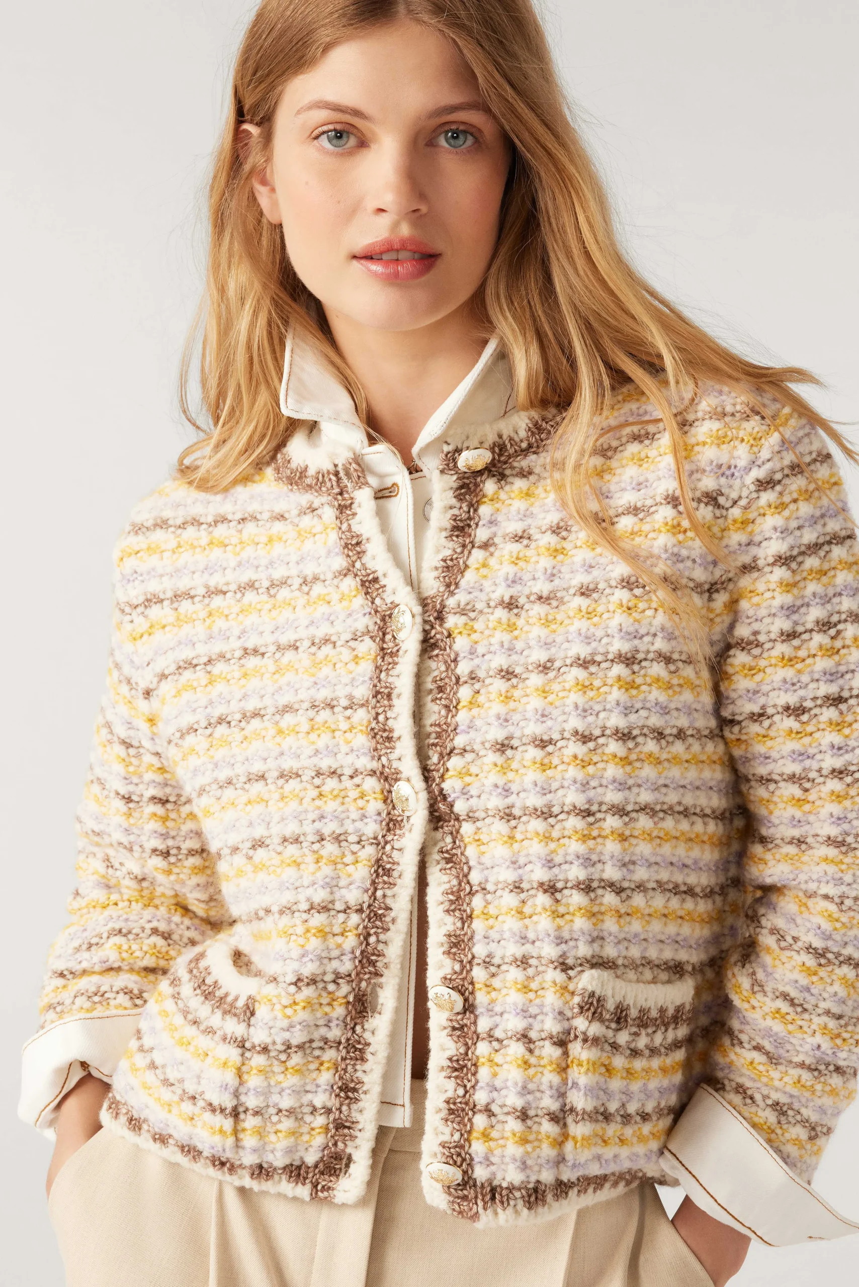 Jacke & Mantel|Ba&Sh Langarmelige Strickjacke
