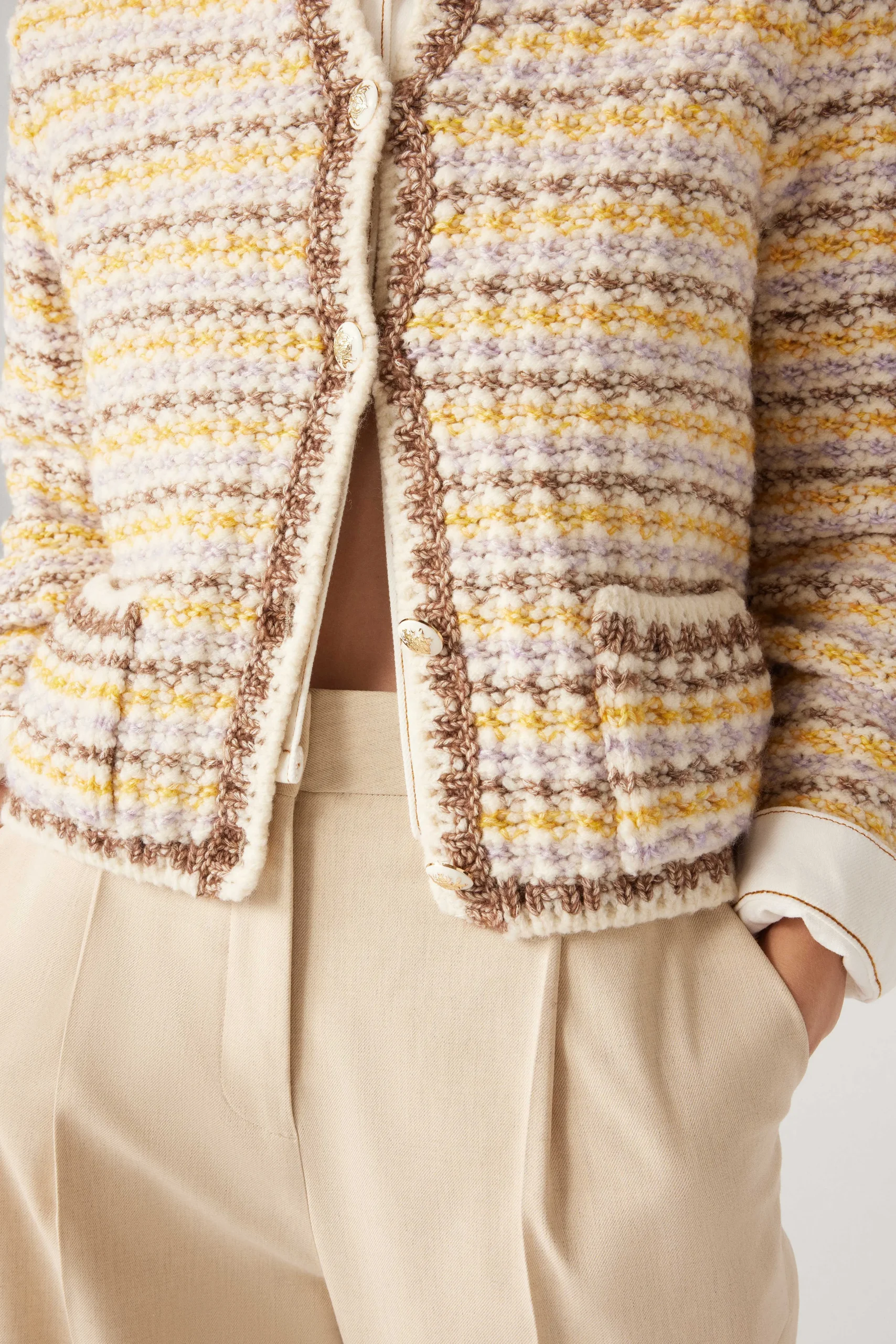 Jacke & Mantel|Ba&Sh Langarmelige Strickjacke