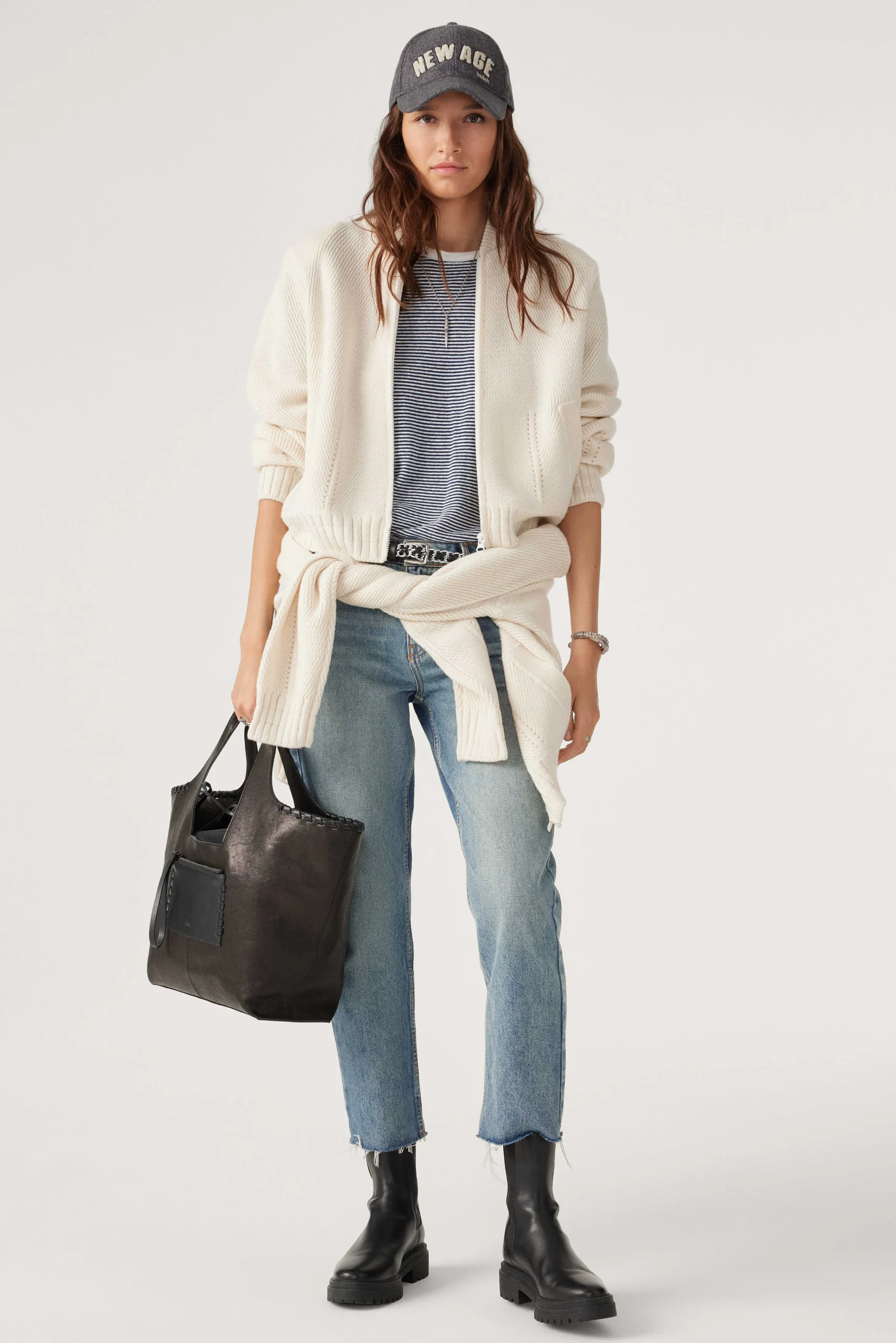 Jacke & Mantel|Ba&Sh Langarmelige Strickjacke