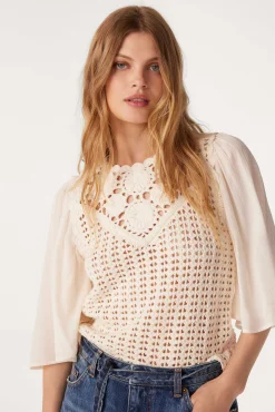 Pullovers & Strickjacke|Ba&Sh Pullover Bimaterial
