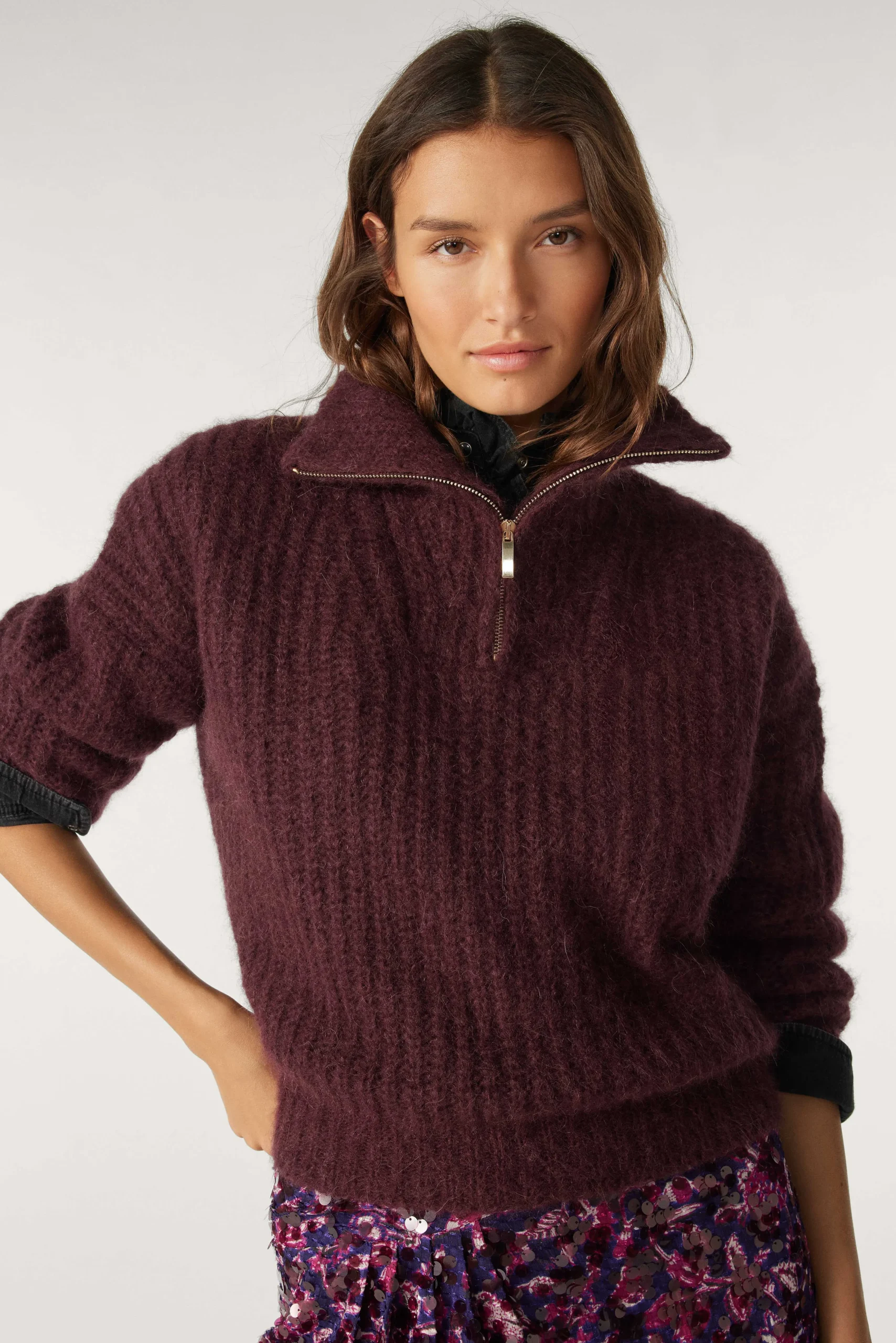 Pullovers & Strickjacke|Ba&Sh Troyer Zipkragen